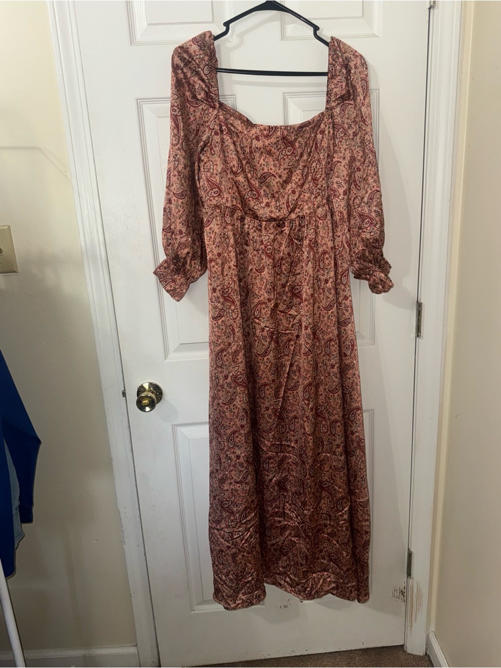 Paisley Maxi Dress in Rust and Burgundy by Pink Lily - Picture 2 of 8